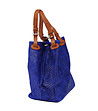 Дамска кожена чанта в син нюанс Olimpia-1 снимка