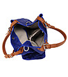 Дамска кожена чанта в син нюанс Olimpia-3 снимка