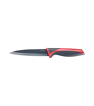 Нож в червено и сиво 12 см снимка