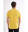 Памучна мъжка тениска в цвят горчица Vinny-1 снимка