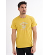 Памучна мъжка тениска в цвят горчица Vinny-2 снимка