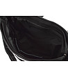 Unisex черна кожена чанта за рамо-2 снимка
