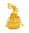 Плетена чанта в жълт нюанс-0 снимка