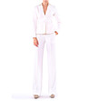 Бял дамски костюм от сако и панталон-0 снимка