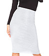 Светлосива вталена пола с памук-2 снимка