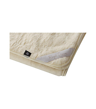 Мериносово одеяло в цвят крем за двойно легло 160х200 см снимка