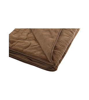 Кафяво одеяло за единично легло от вълна мерино 140х200 см снимка