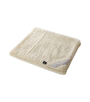 Кашмирено одеяло в цвят крем за единично легло 140х200 см снимка