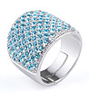 Дамски пръстен със сини кристали Promesa-0 снимка