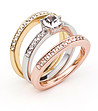 Дамски пръстен в три цвята Armonia-0 снимка