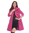 Розово дамско палто Mariela-4 снимка