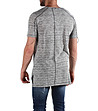 Памучна мъжка тениска в сив меланж-1 снимка