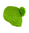 Зелена дамска шапка с помпон-0 снимка