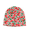 Червена детска шапка на цветя-0 снимка