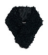 Черна дамска шал-яка от еко каракул-1 снимка