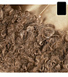 Черна дамска шал-яка от еко каракул-3 снимка