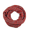 Кръгъл дамски шал в меланж на червено и сиво-0 снимка