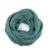 Дамски синьо-зелен шал с ажурена плетка Milly-0 снимка