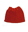 Дамски кръгъл шал в цвят керемида с плетеница-0 снимка