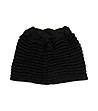Черен дамски кръгъл шал с плетеница-0 снимка