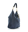 Дамска кожена чанта в синьо Berta-2 снимка