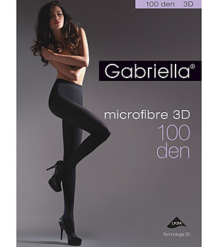 Черен непрозрачен чорапогащник 100 DEN Microfibra снимка