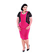 Розова рокля с черна дантела Valentina-0 снимка
