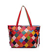 Многоцветна дамска кожена чанта Sofie-0 снимка