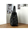 Черна дамска кожена чанта Darla-3 снимка