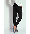 Черен памучен дамски панталон -1 снимка