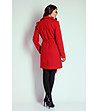 Червено дамско палто с вълна Alisa-1 снимка