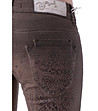 Кафяв дамски панталон с леопардови шарки-4 снимка