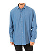 Мъжка памучна риза в син деним на точки-0 снимка