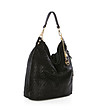 Черна дамска чанта от естествена кожа Emily-2 снимка