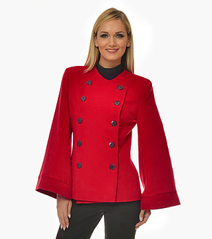 Дамско палто в светъл нюанс на цвят марсала снимка