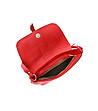 Дамска кожена чанта за рамо в червено Bianca-4 снимка