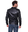 Мъжко кожено яке в черно Bruno-1 снимка