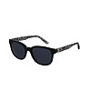 Черни дамски слънчеви очила с прозрачни дръжки-1 снимка