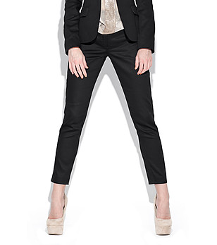 Черен дамски панталон с изчистен дизайн Massima снимка