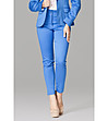 Дамски панталон в синьо Massima с памук-0 снимка