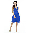 Синя рокля с висока талия-0 снимка