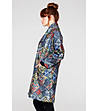 Дамско палто с многоцветен принт-1 снимка