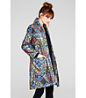 Дамско палто с многоцветен принт-2 снимка