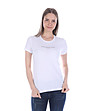Бяла памучна дамска тениска Zina-0 снимка