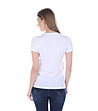 Бяла памучна дамска тениска Zina-1 снимка