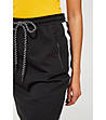 Черна памучна пола с бели кантове-3 снимка