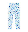 Дамски панталон в бяло и синьо с флорален принт Irma-4 снимка
