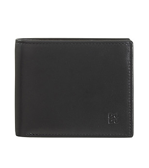 Черен кожен портфейл с цветни джобове Andres снимка