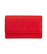 Червен кожен голям портфейл Danita-1 снимка