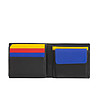 Черен кожен портфейл с цветни джобове Andres-1 снимка